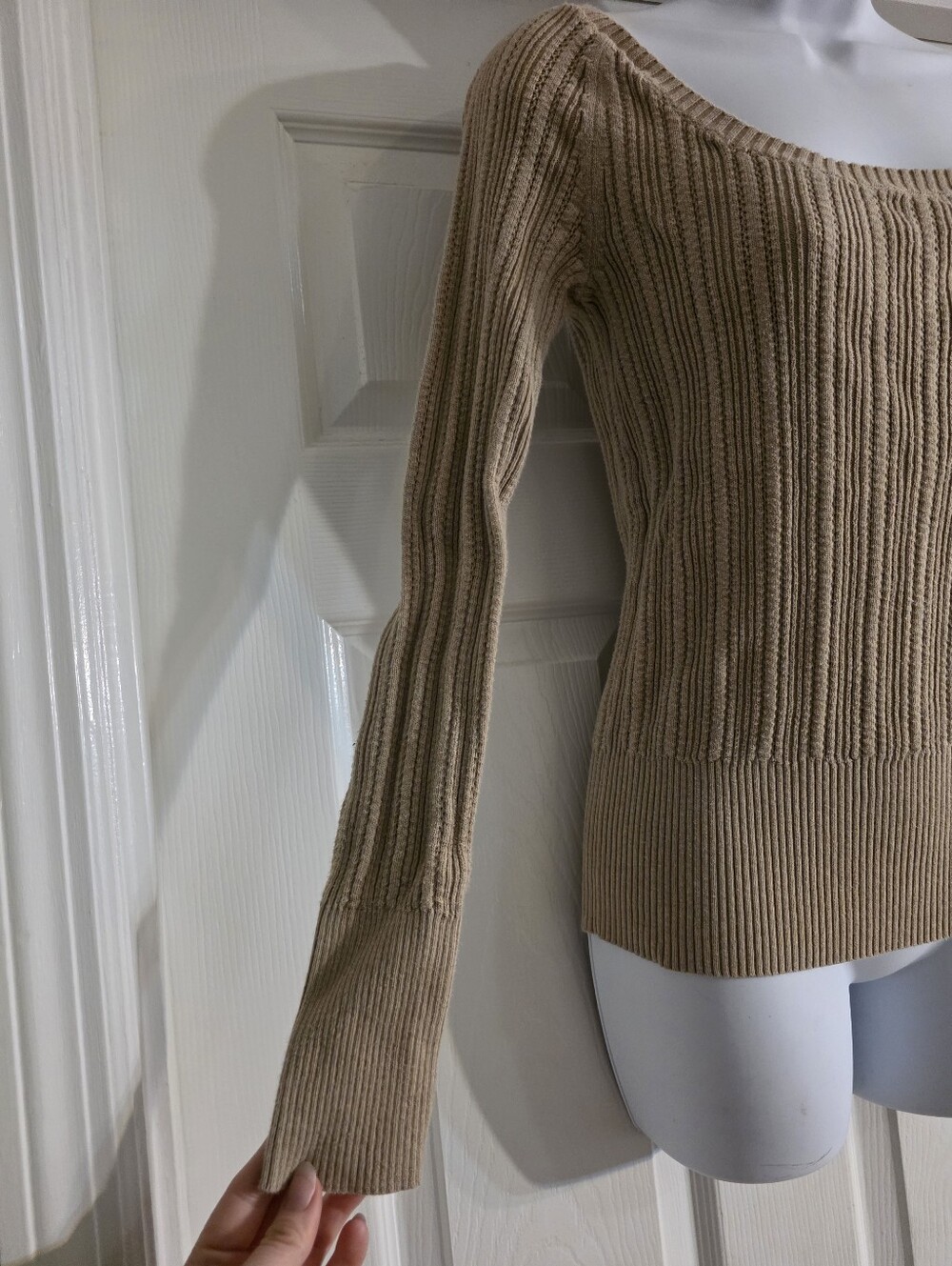 Late 2000s Old Navy Fitted Cotton Sweater-M - Picture 5 of 9